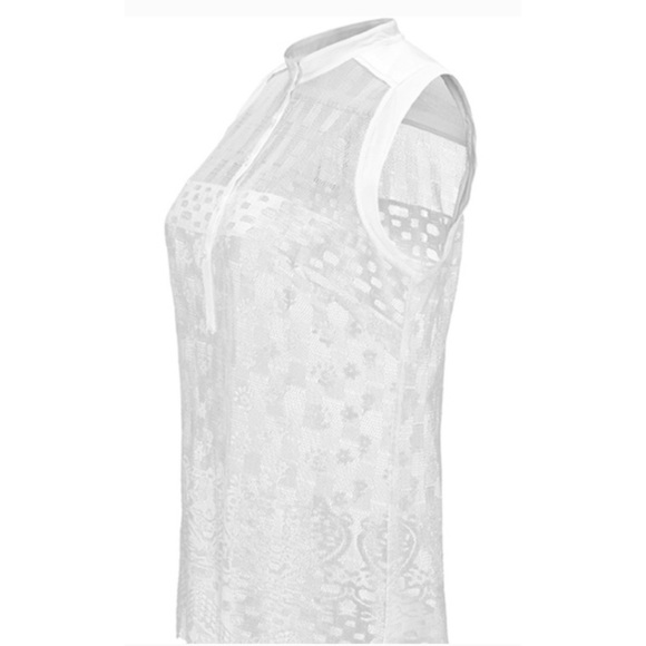 NWT  CAbi Prudence Lace White Top - Picture 3 of 11
